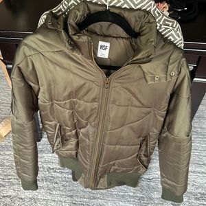 NSF nwot condition army green jacket puffer small